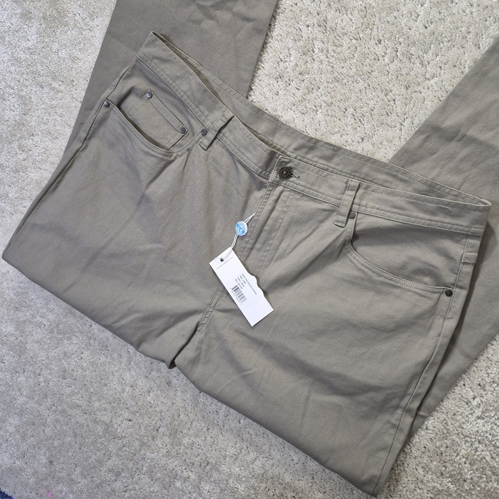 Genteal Flex Canvas 5 Pocket Pants Mens 40x32 Olive Green Stretch Comfort Golf